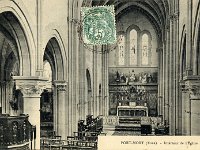 Nouvelle glise Saint-Pierre (1875)  Vue plongeante sur le ch?ur et l'autel, et sur la gauche, la chaire.